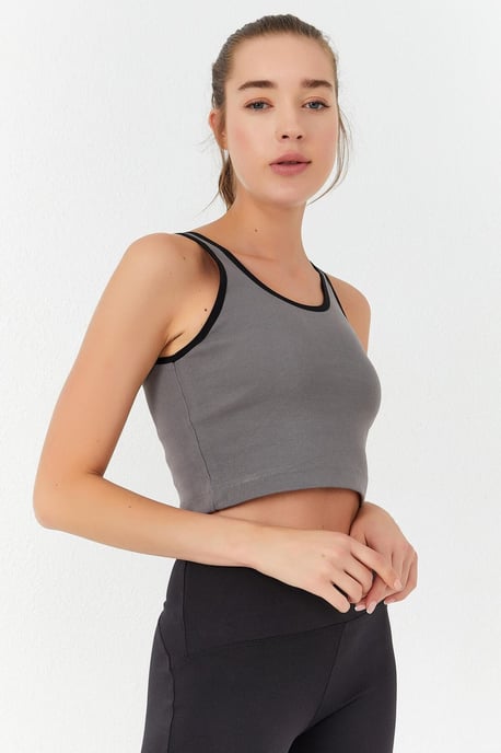 Geribbelde Mouwloze Crop Top - Image 2