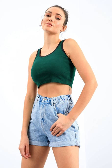 Ribbed Sleeveless Crop Top - Image 3