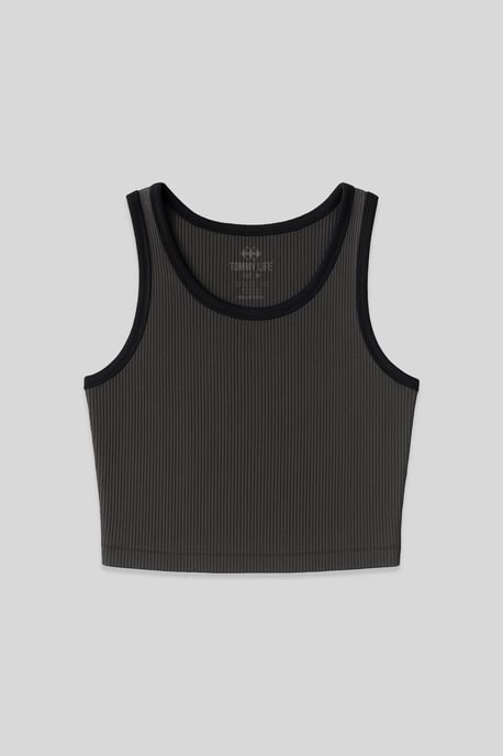 Ribbed Sleeveless Crop Top - Image 2
