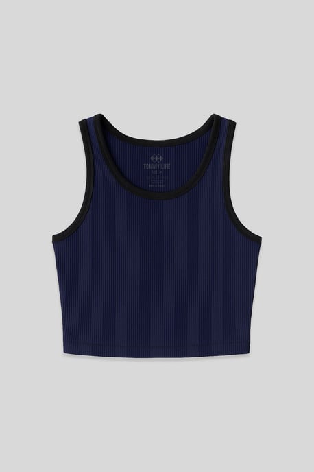 Ribbed Sleeveless Crop Top - Image 2