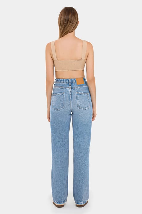 V-ringad ärmlös vävd croptop - Image 4