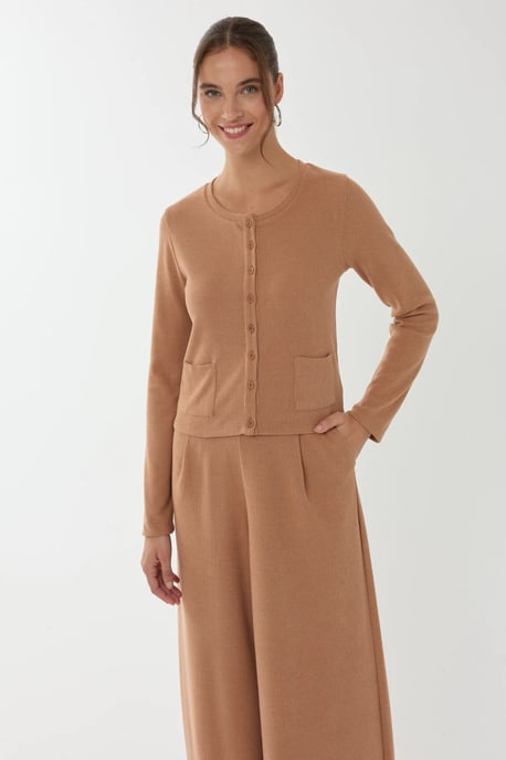 Button-Front Knit Cardigan - Image 2