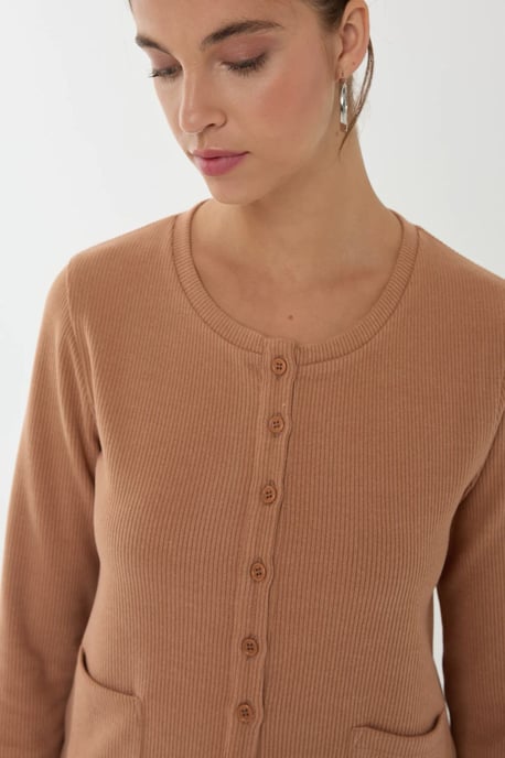Button-Front Knit Cardigan - Image 4