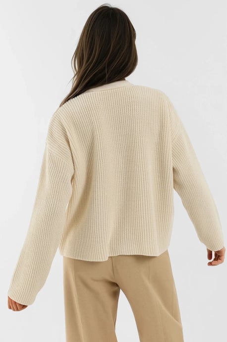 V-hals Oversized Gebuttonde Cardigan - Image 2