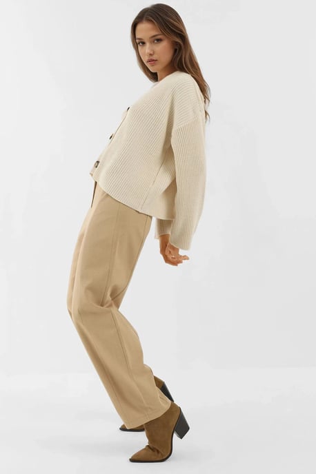 V-hals Oversized Gebuttonde Cardigan - Image 5