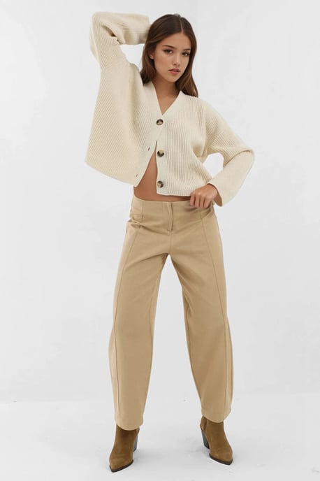 V-hals Oversized Gebuttonde Cardigan - Image 6