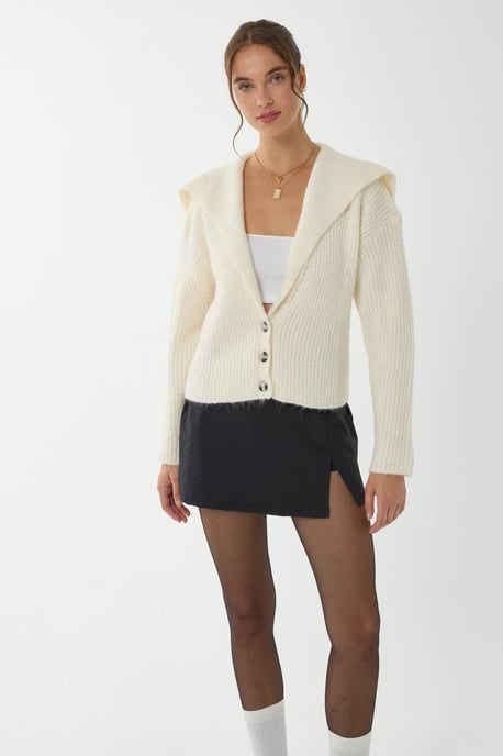 Relaxed Fit Buttoned Knit Cardigan - Image 1