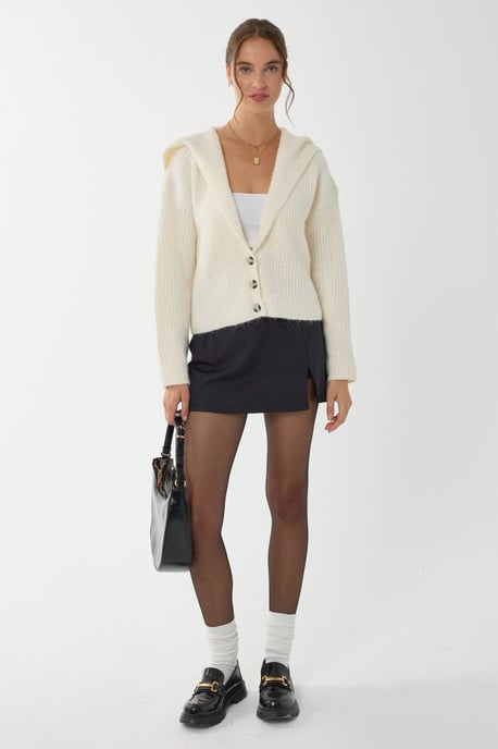 Relaxed Fit Buttoned Knit Cardigan - Image 2