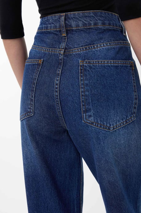 High-Waist Straight-Leg Washed Pants - Image 3