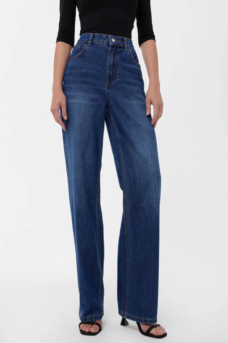 High-Waist Straight-Leg Washed Pants - Image 4