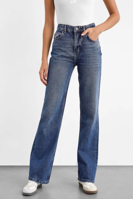 High Waist Straight Leg Jeans - Image 2