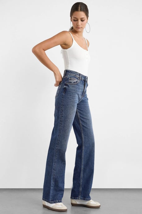 High Waist Straight Leg Jeans - Image 3