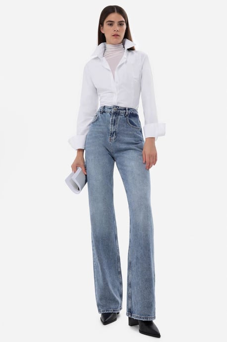 High-Waist Straight-Leg Denim Jeans - Image 3
