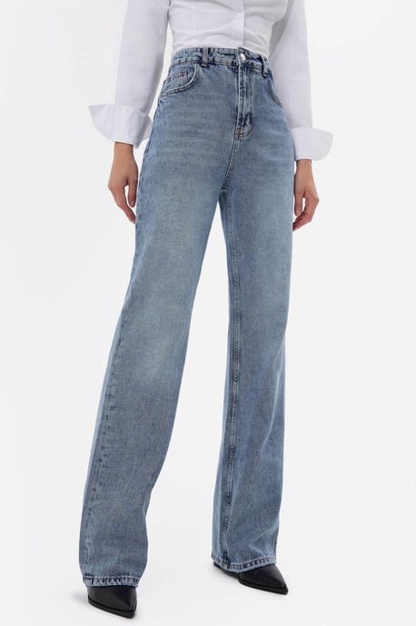 High-Waist Straight-Leg Denim Jeans - Image 4