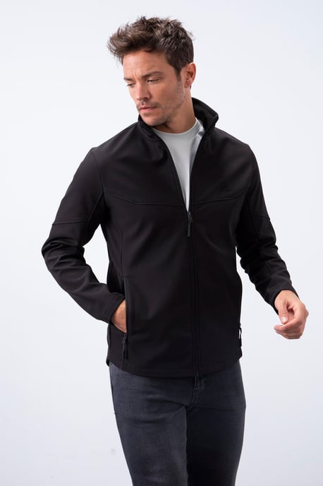 Heren Effen Scuba Zip-Front Jas - Image 1