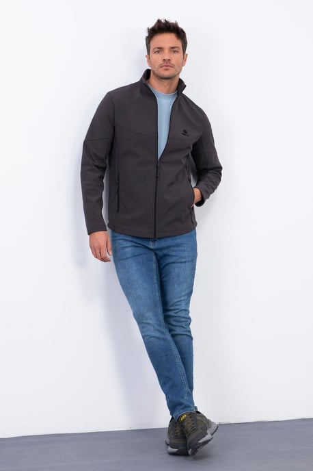 Heren Solid Scuba Zip-Front Jas - Image 2