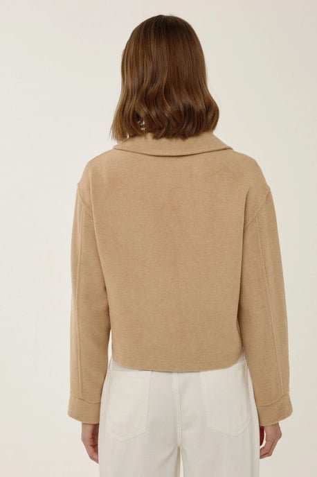 Zippered Jacket with Shirt Collar - Image 5