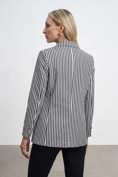 Randig Poplinblazer Jacka - Image 2