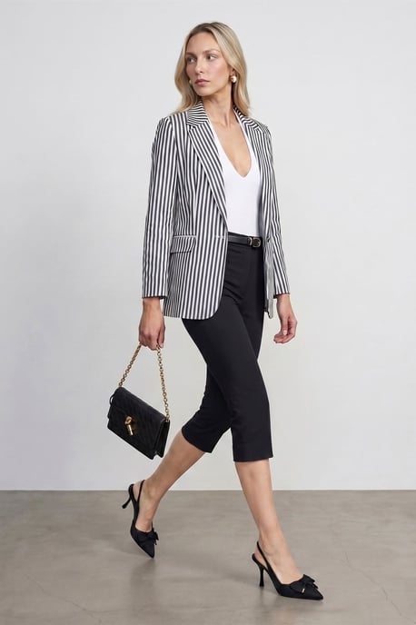 Randig Poplinblazer Jacka - Image 4
