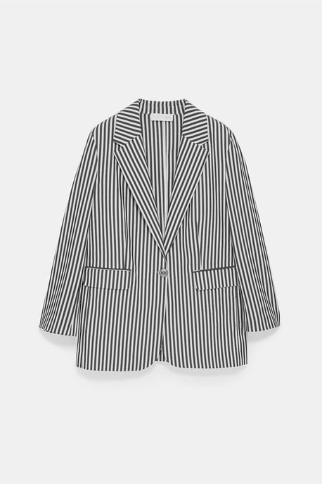 Randig Poplinblazer Jacka - Image 5