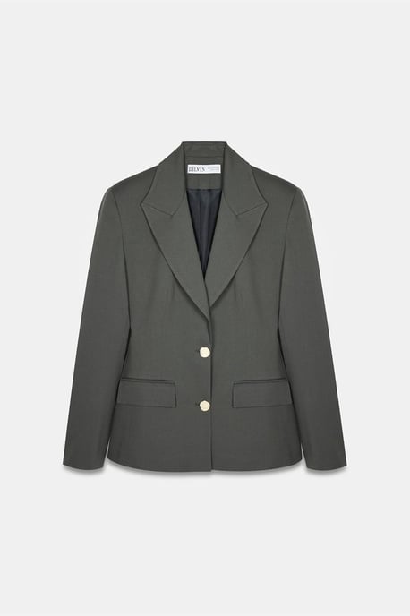Figurformad crepe-blazer med sjalkrage - Image 5