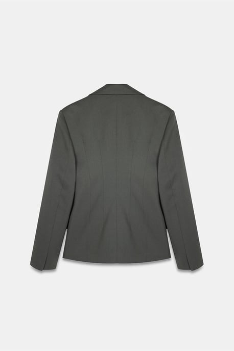 Figurformad crepe-blazer med sjalkrage - Image 6