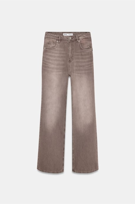 High-Waist Wide-Leg Cotton Denim Jeans - Image 5