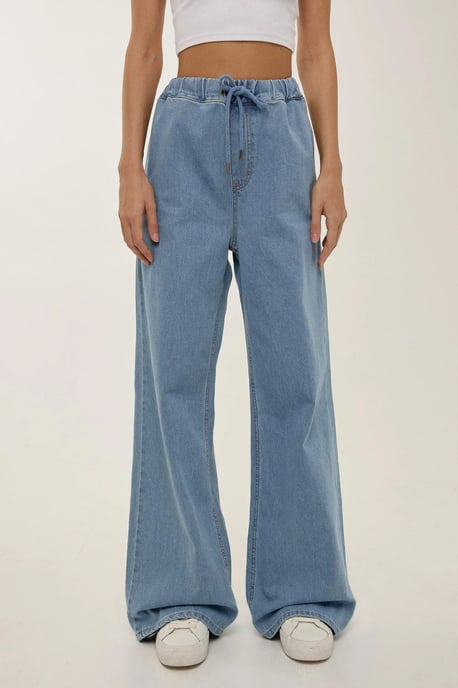 Corded High Waist Wide Leg Jeans - Image 2