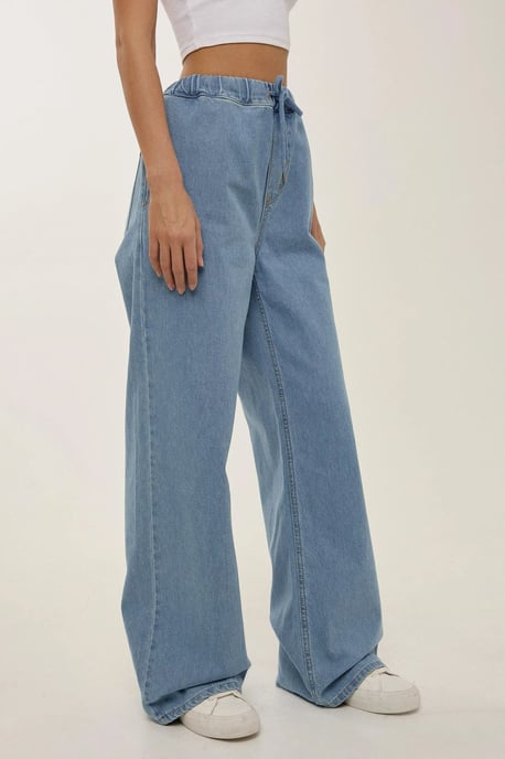 Corded High Waist Wide Leg Jeans - Image 3