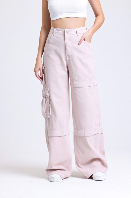 High Waist Pocket Cargo Trousers - Image 1