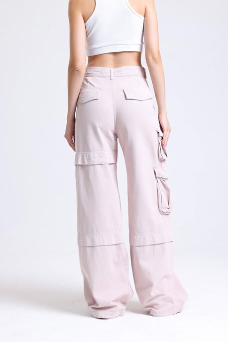 High Waist Pocket Cargo Trousers - Image 3