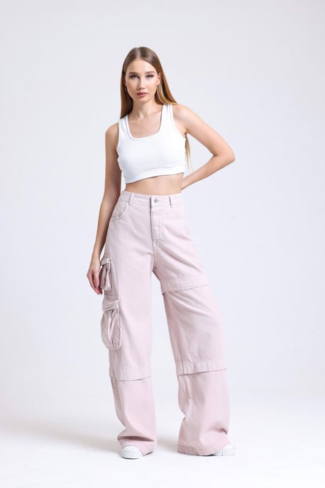 High Waist Pocket Cargo Trousers - Image 4