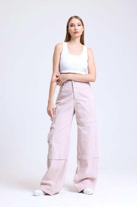 High Waist Pocket Cargo Trousers - Image 5
