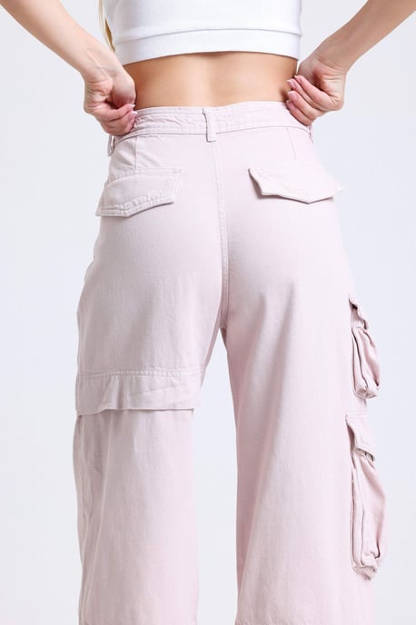 High Waist Pocket Cargo Trousers - Image 6