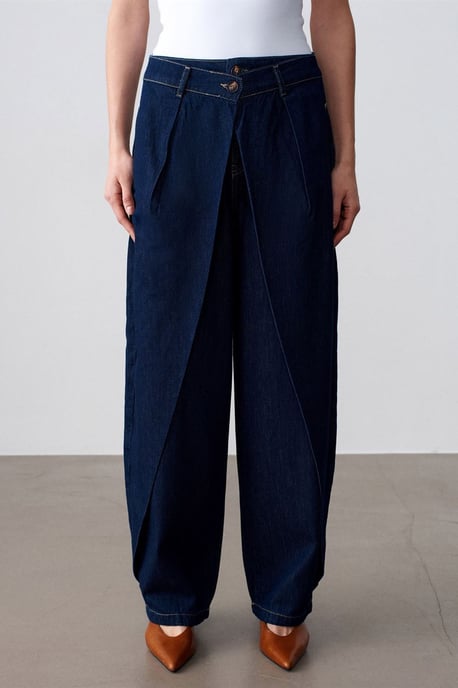 High-waist Wide-leg Denim Jeans - Image 3