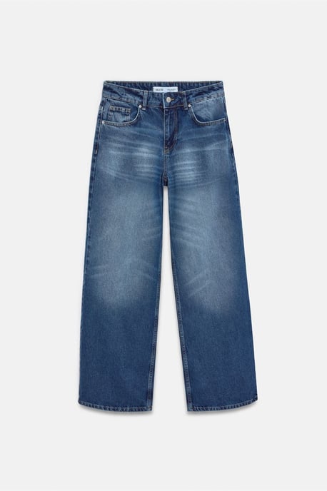 Lågmidjade vida jeans i bomulldenim - Image 5