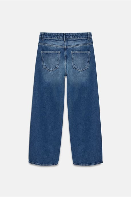 Lågmidjade vida jeans i bomulldenim - Image 6