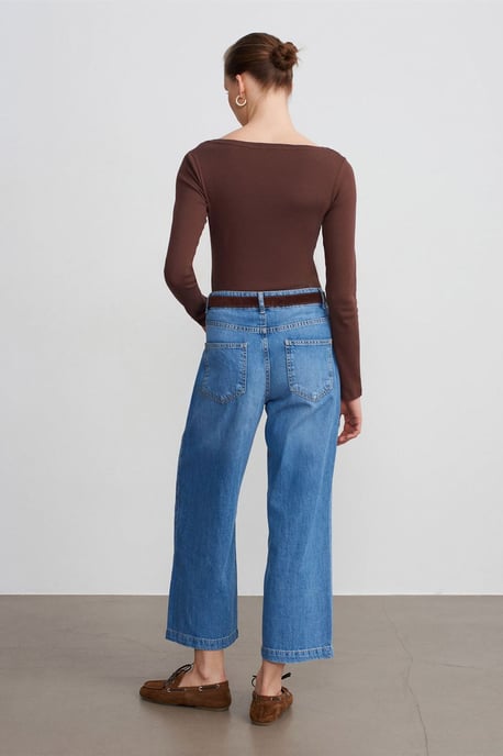Högmidjade vida jeans - Image 2