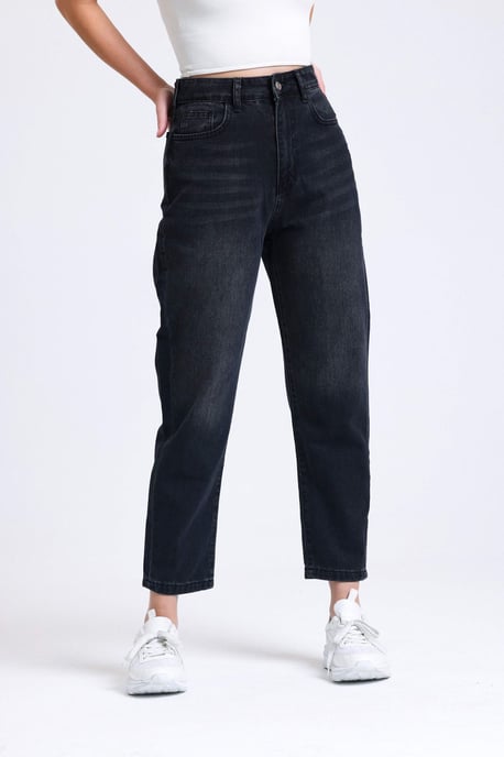 High Waist Mom-fit Jeans - Image 1