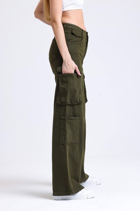 Mid Rise Pocket Cargo Jeans - Image 2