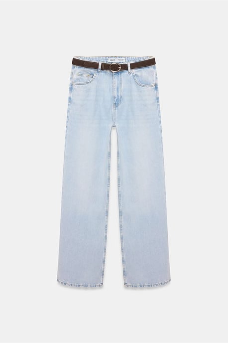 High Waist Wide Leg Cotton Denim Jeans - Image 5