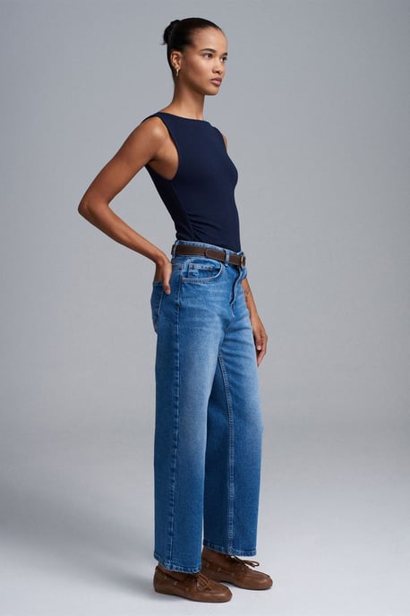 Hoge Taille Wijde Jeans - Image 1