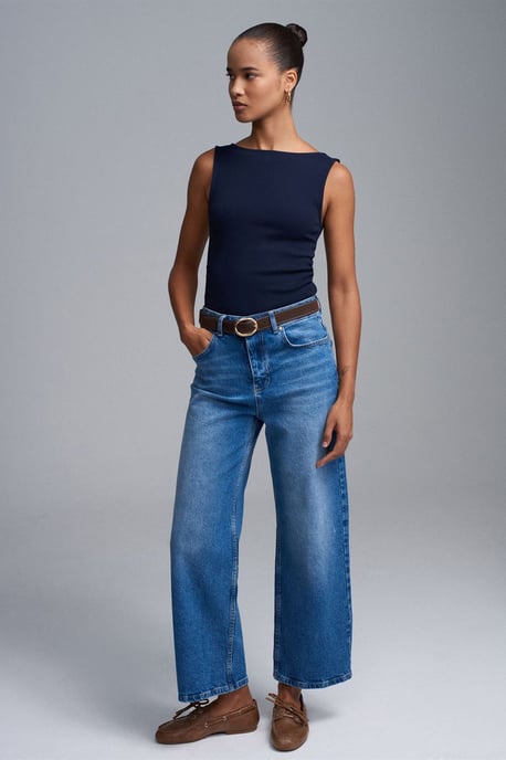 Hoge Taille Wijde Jeans - Image 3