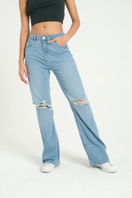 High Waist Wide Leg Jeans - Image 1