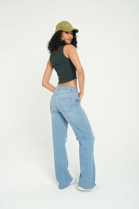 High Waist Wide Leg Jeans - Image 3