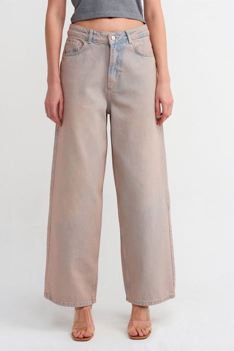 Högmidjade vida jeans i bomull - Image 3