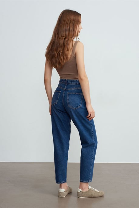 Lågmidjade raka bomullsjeans - Image 2