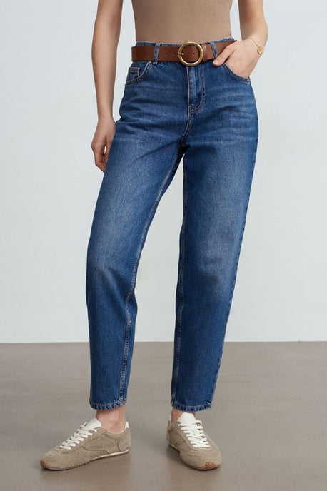 Lågmidjade raka bomullsjeans - Image 3