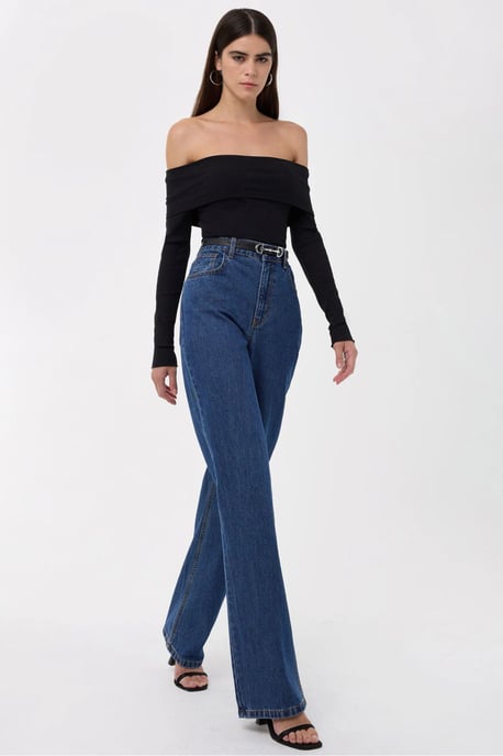 High-Waist Straight-Leg Washed Pants - Image 3