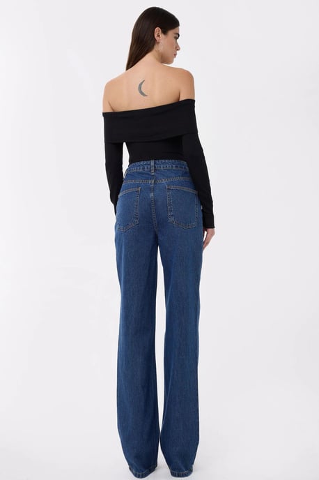 High-Waist Straight-Leg Washed Pants - Image 4